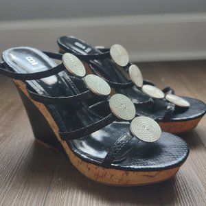 Bakers Black Platform Shoes